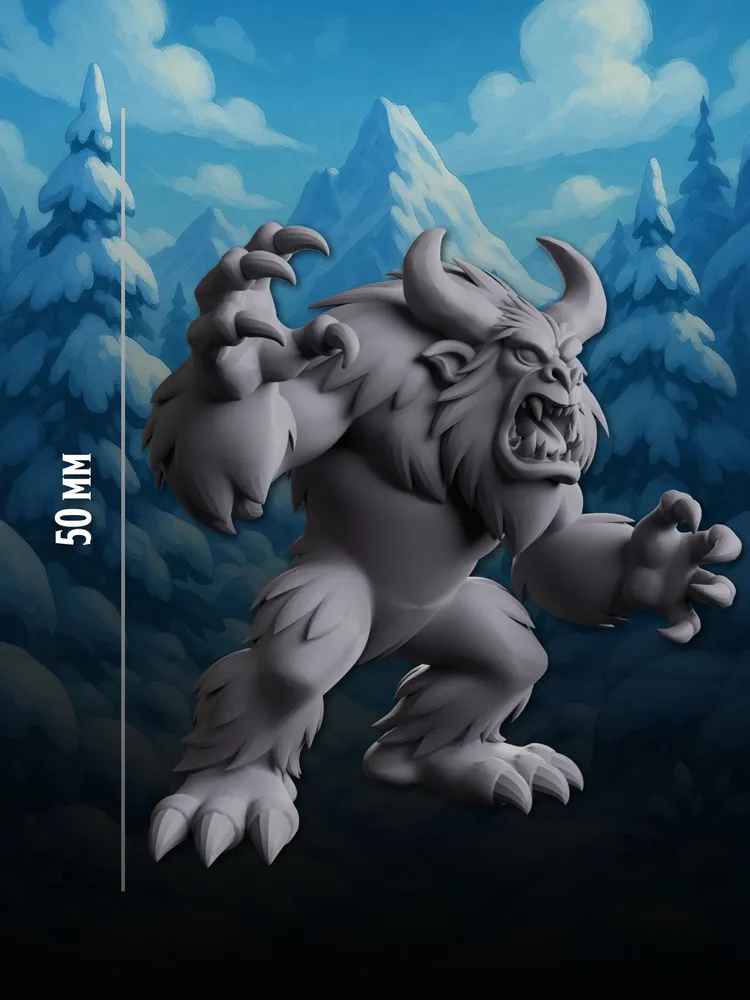 Миниатюра Йети Совместима с НРИ и ДнД — изображение 3