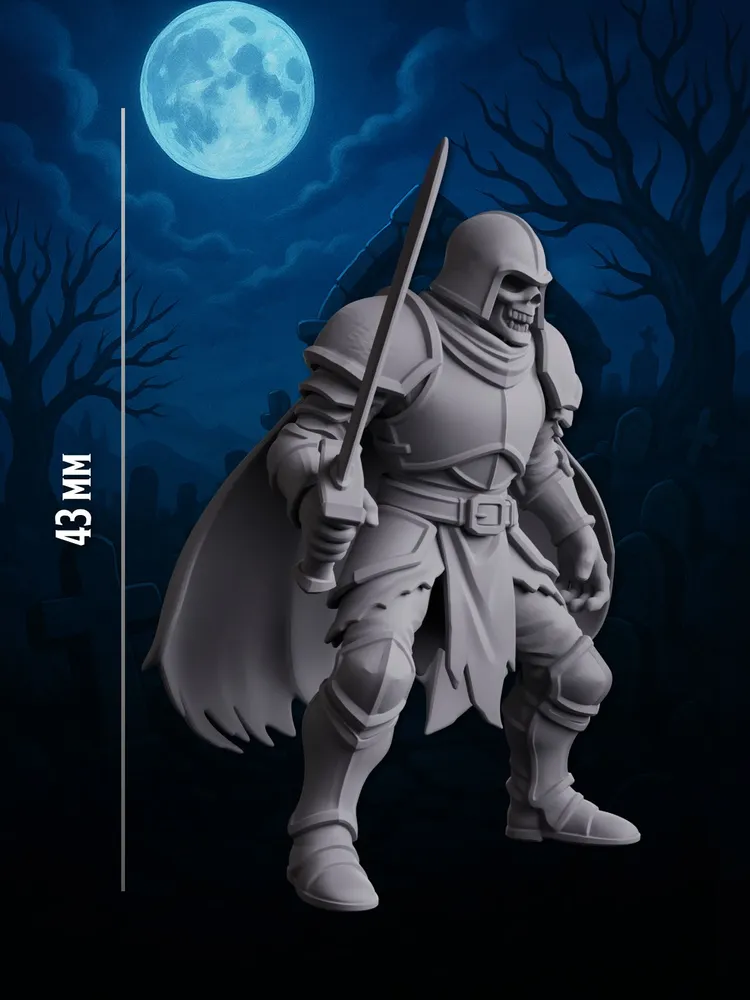 Миниатюра Проклятый рыцарь Совместима с НРИ и ДнД 1 шт. — изображение 3