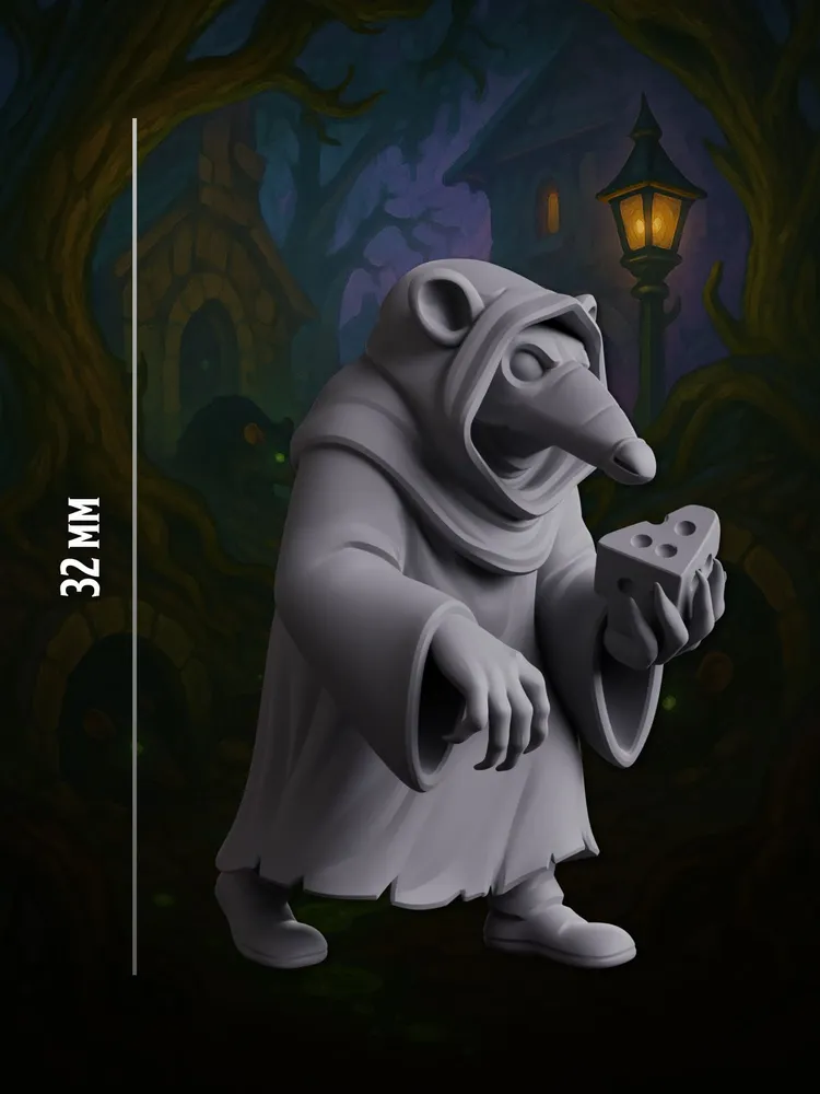 Миниатюра Пастух крыс Совместима с НРИ и ДнД 1 шт. — изображение 3