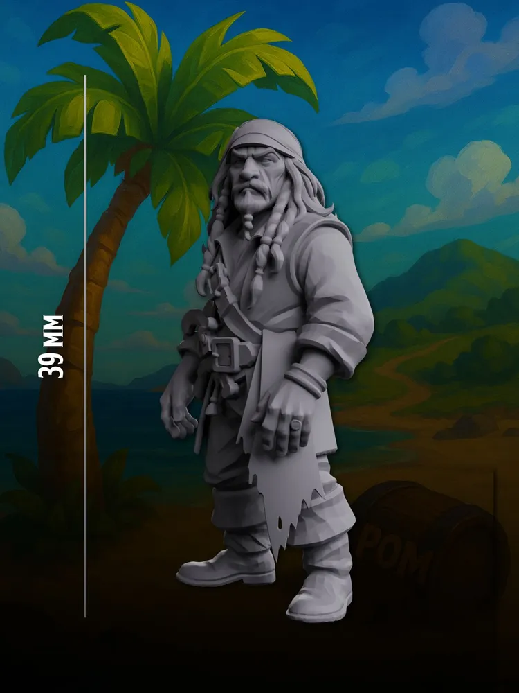 Миниатюра Капитан Без Корабля, Совместима с НРИ и ДнД — изображение 3