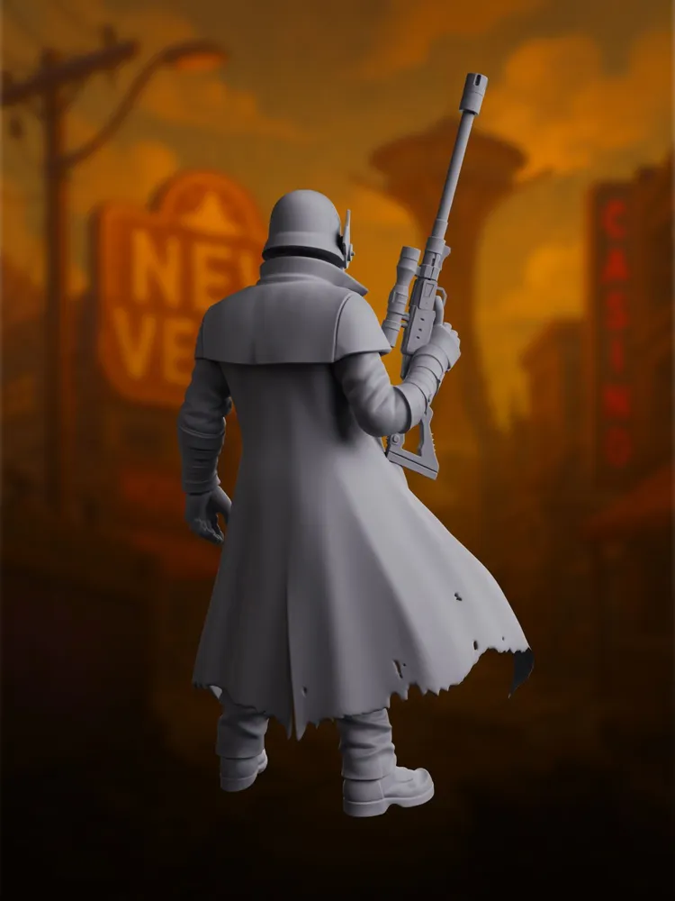 Миниатюра Стражи Пустоши, Наёмник с Снайперской Винтовкой, для НРИ — изображение 4