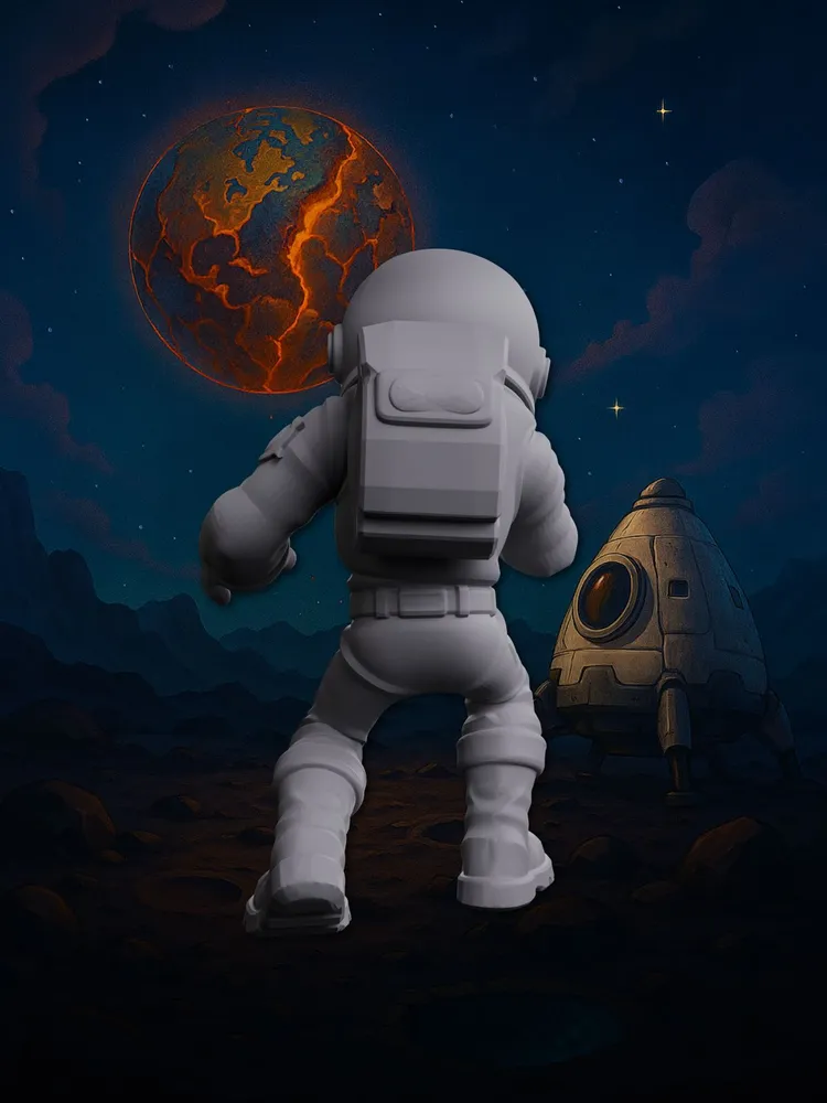 Миниатюра Зомби космонавт, Совместима с НРИ и ДнД — изображение 4