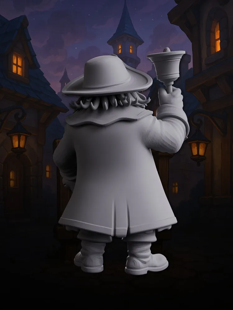 Миниатюра Городской Глашатай, Совместимая с НРИ и ДНД, в масштабе 32 мм 1:56 — изображение 4